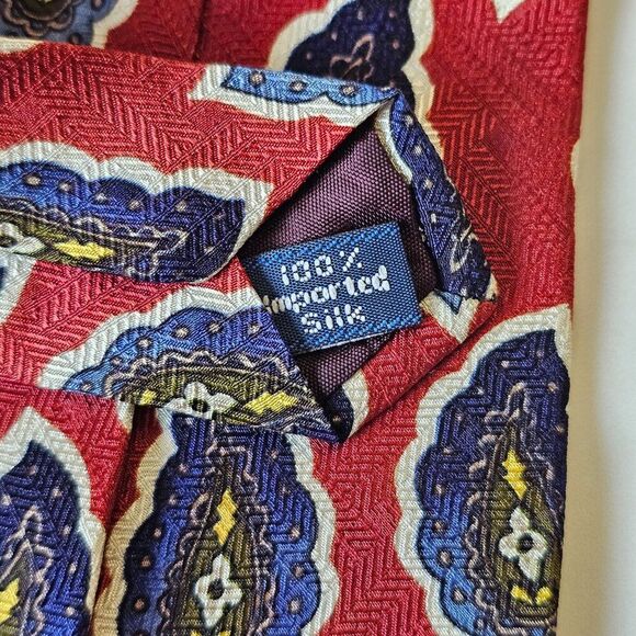 Vintage Villa Bugatti 100% Silk Paisley Tie - Picture 4 of 7